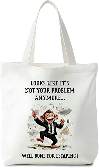 Funny Canvas Tote Bag Sorry Your Leaving Gifts for Colleagues Women Farewell Gift Goodbye Work Bestie Presents Retirement Gift