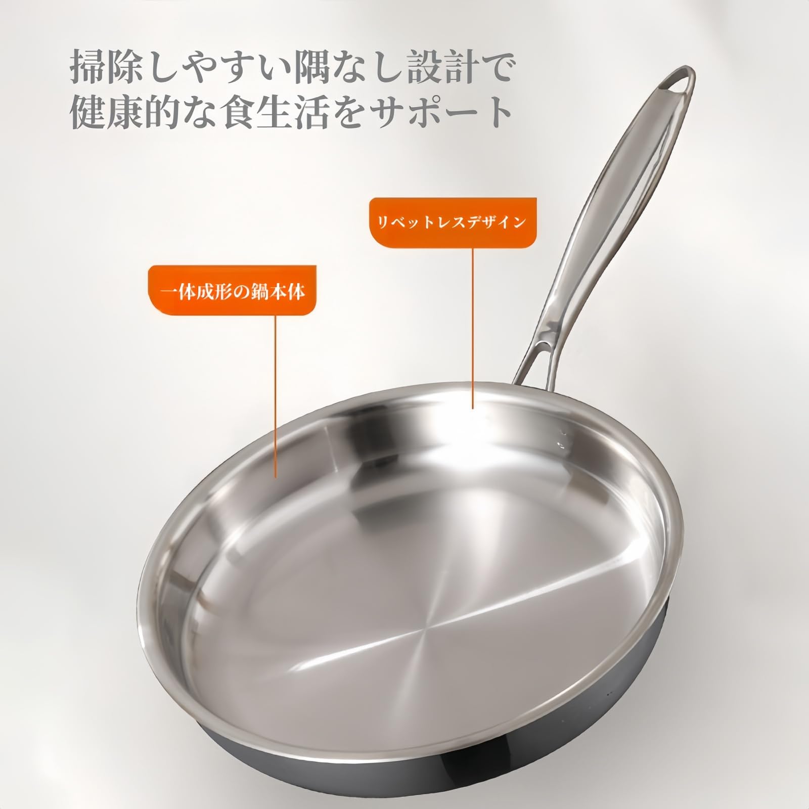 Amazon | Zxyler 316Lステンレス製フライパン 抗菌 大容量高深さ 広