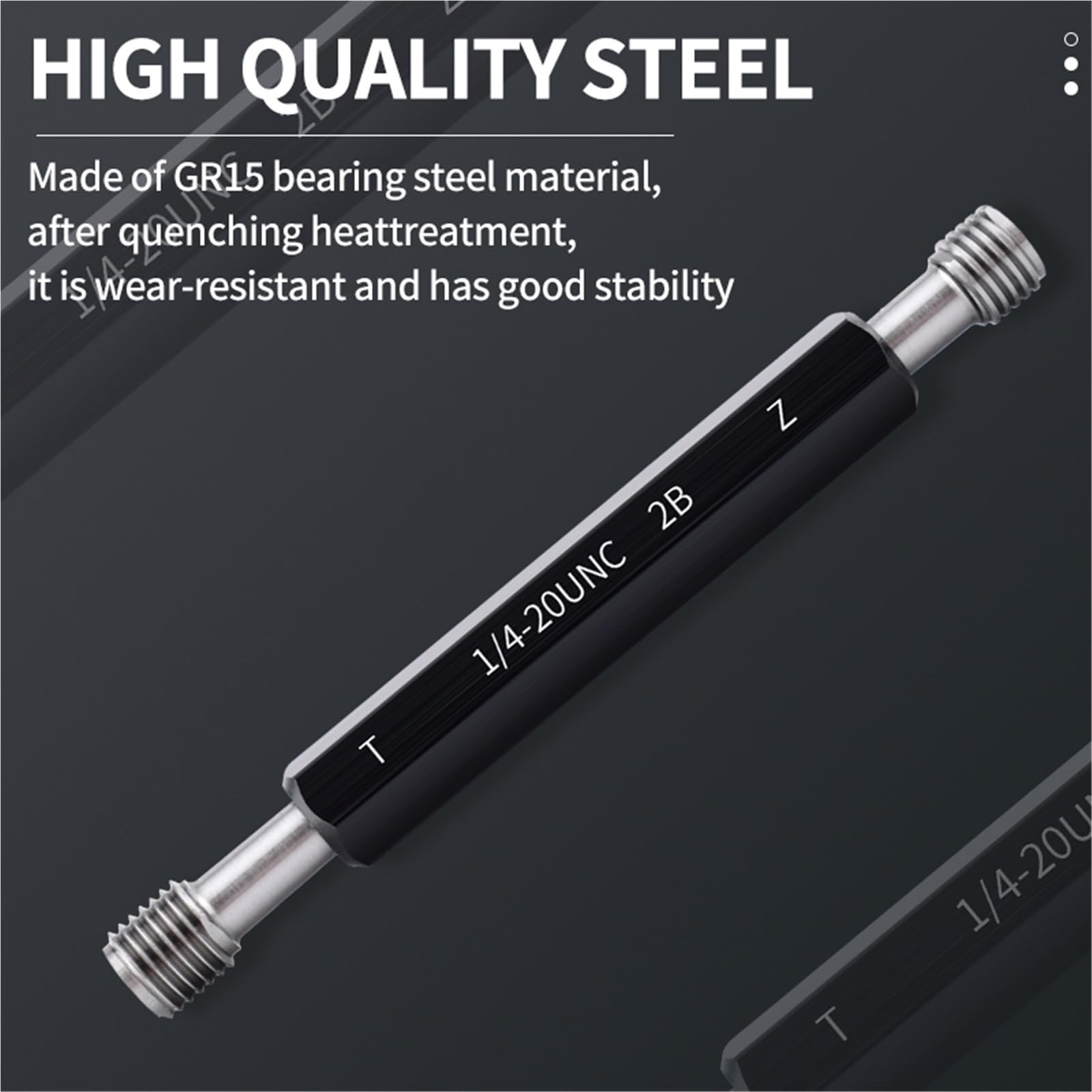 1PCS Steel Mer-cury Gage 2B Metric American Fine Thread Plug Gauge Wholesale UN1/2 9/16 5/8 3/4 11/16(3I4-24UFS-2B)