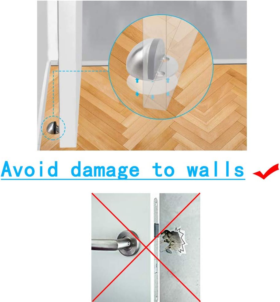 Bеѕt Dеаl Prоduсt 2 Pack Door Stopper, 3M Adhesive Door Holder Door Stop, Stainless Steel Brushed Door Stop for Home Hotel, Snowboard Hanger, No Need to Drill Floor Door Stop, Door Stopper Set with Rubber Bumper 🔥 Cаѕhbасk uр tо 70% 2 Pack Door Stopper, 3M Adhesive Door Holder Door Stop, Stainless Steel Brushed Door Stop for Home Hotel, Snowboard Hanger, No Need to Drill Floor Door Stop, Door Stopper Set with Rubber Bumper