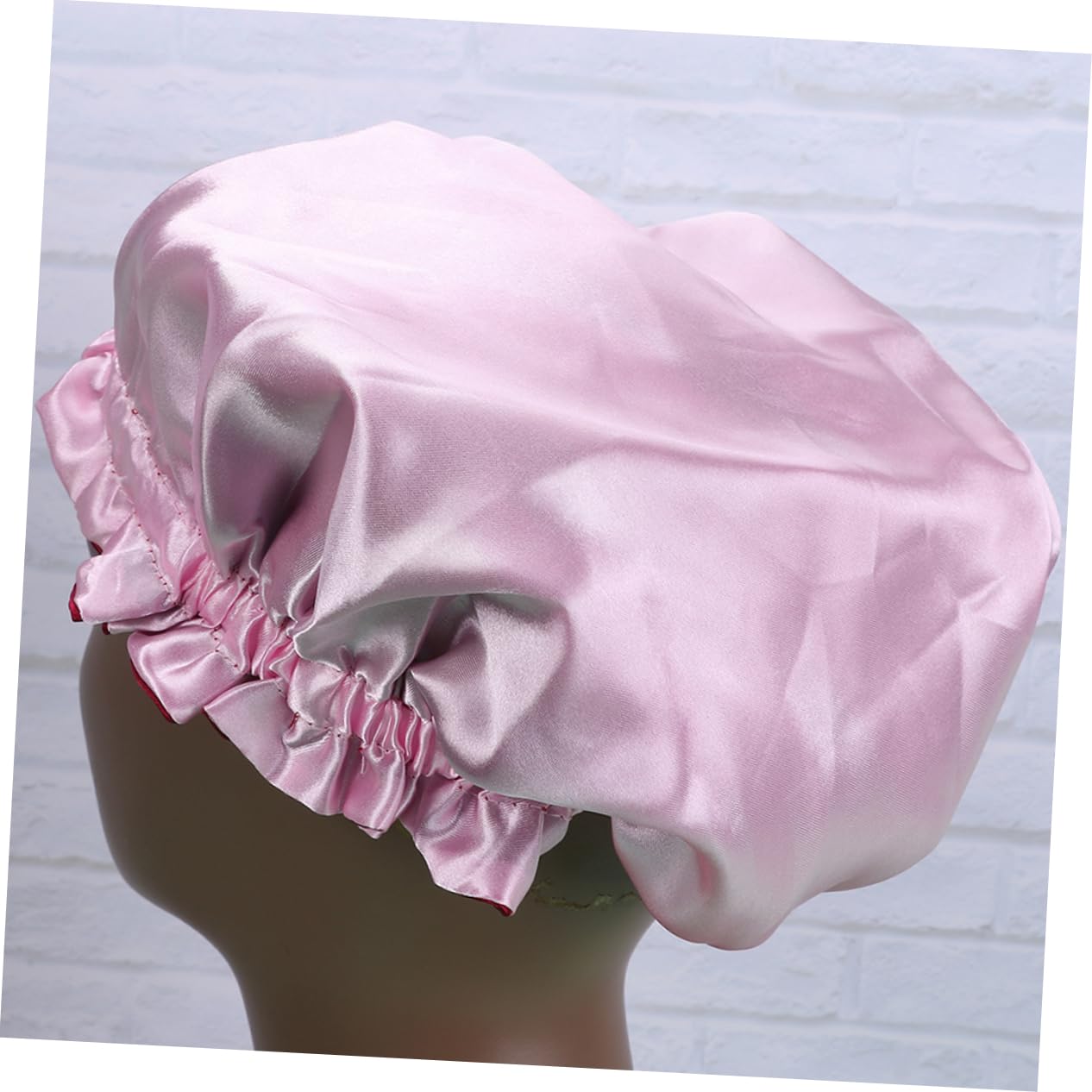 FOMIYES 6piezas Gorro De Elástico Para Protección De Cabello Sombrero Transpirable De Satinado Para Casa y Rosa