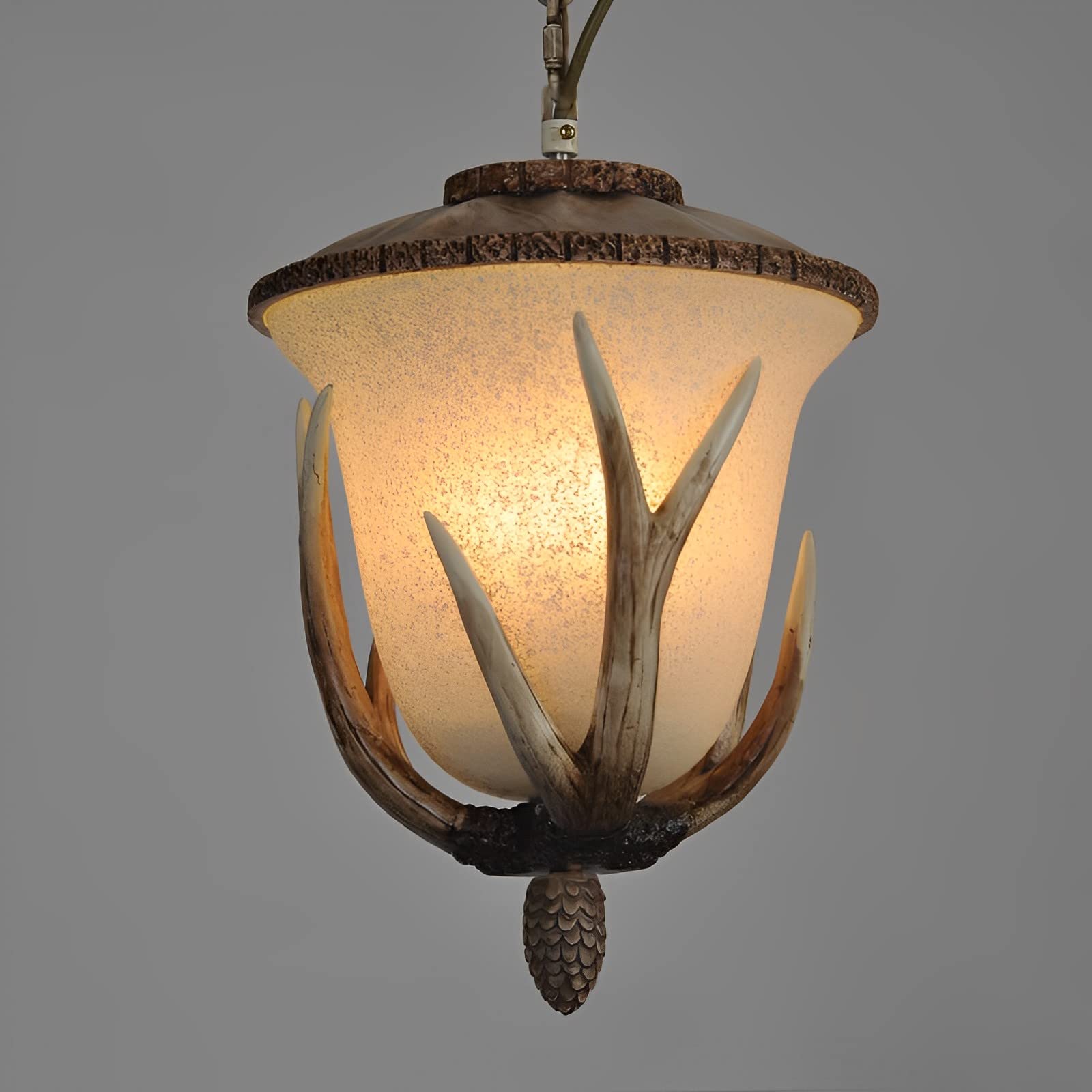 Wisząca lampa wisząca z poroża w kształcie płatka śniegu, żyrandol w stylu rustykalnym z żywicy, sztuczny róg jelenia, do jadalni, kuchni, wyspy, przedpokoju, sufitu