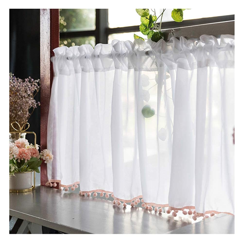 Rideau de shortstore pour petite fenêtre | Rideaux de disques rétro L200×H50cm