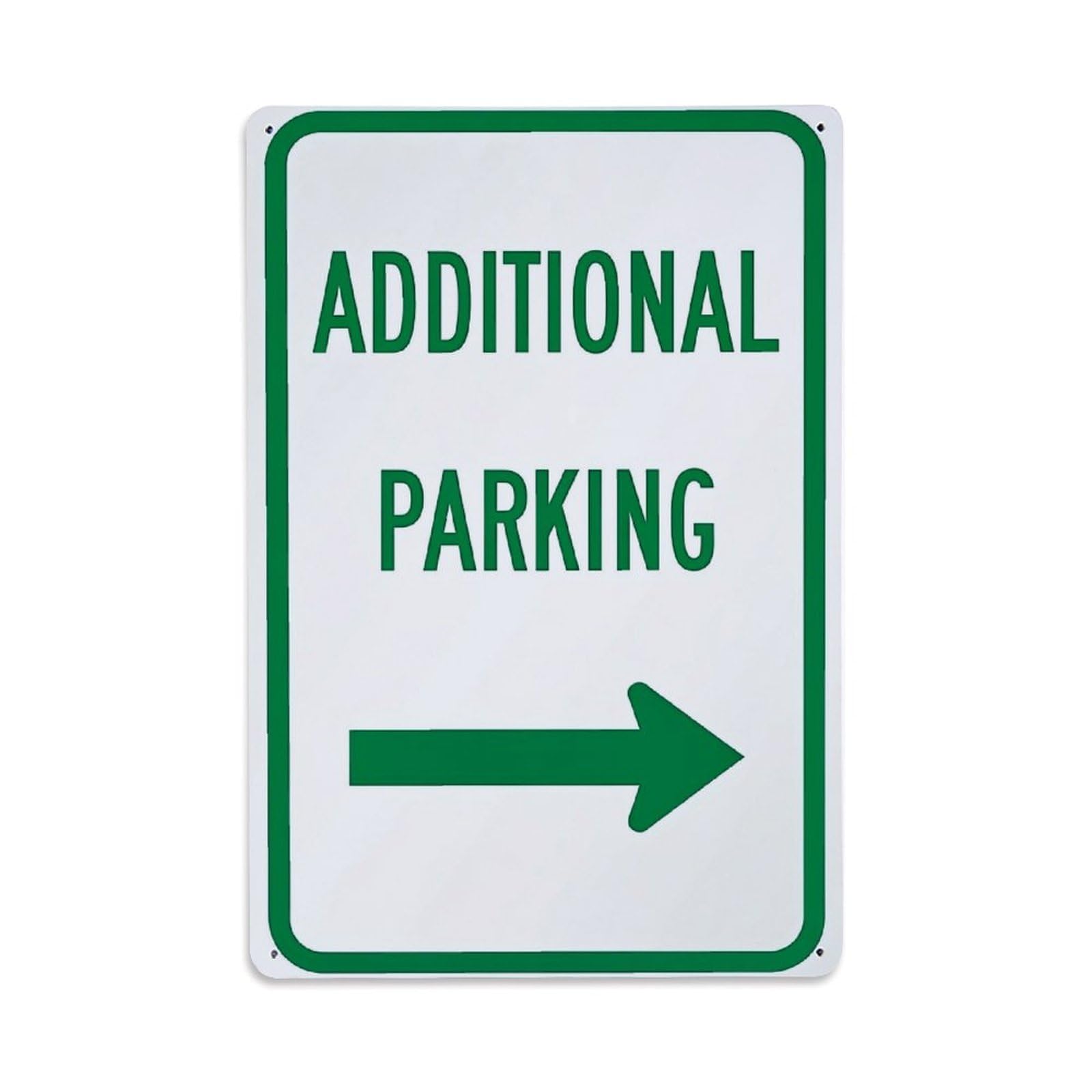 Jdfenggu Vintage Additional Parking Sign With Arrow Retro Metal Tin Sign, Metal Poster For Bar, Home, Man Cave, Kitchen, Laundry Room Art Decor 8X12 Inch