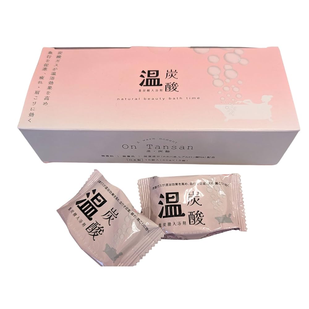 On Tansan 自然派炭酸入浴剤 15包入り Amazon | 自然舘 【医薬部外品】 温炭酸 40g 15錠 (15回分