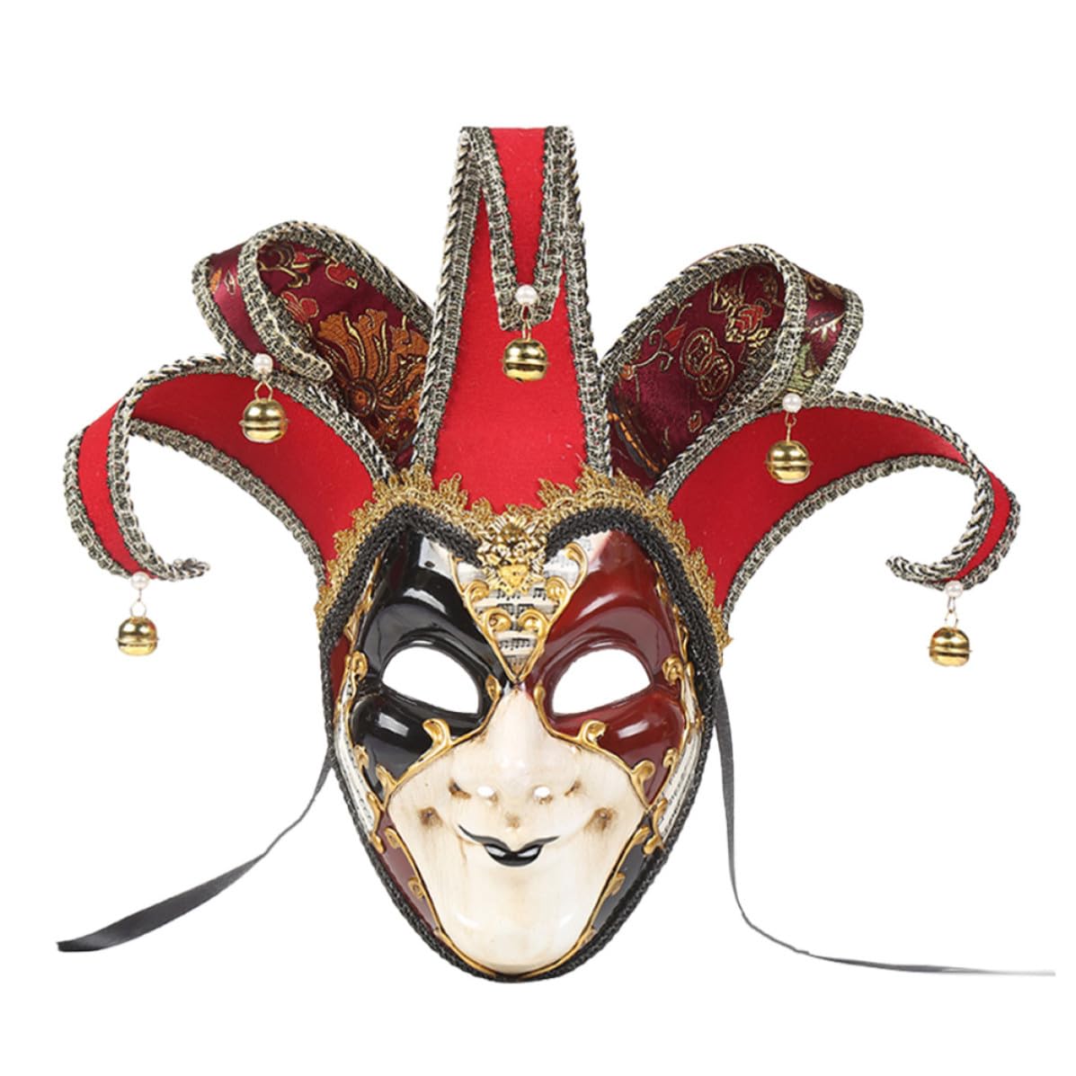 POPETPOP Máscara Veneciana Vintage de Cara Completa para Carnaval y Performance, Cómoda Olor, Fabricada en Plástico y Tela Decoración de Campana