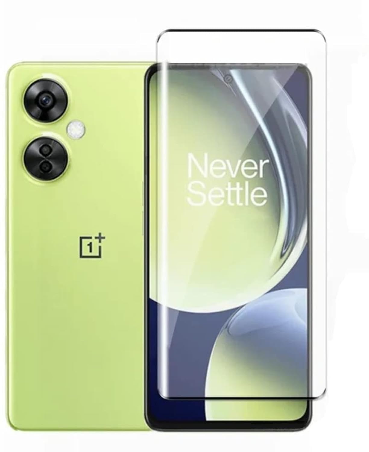 Zubitech Screen Protector for Oneplus Nord CE 3 Lite Tempered Glass Screen Protector Full Glue Edge to Edge 9H Hardness Anti Fingerprint 3D Curved Round Edges Scratch Proof for Oneplus Nord CE 3 Lite