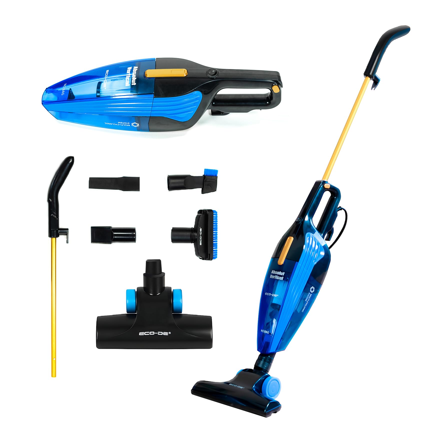 ECODE Set Di 2 Filtri HEPA Ricambio Per Aspirapolvere Absolut Vertical ECO-350 (Cilindrico + Rettangolare) - 4
