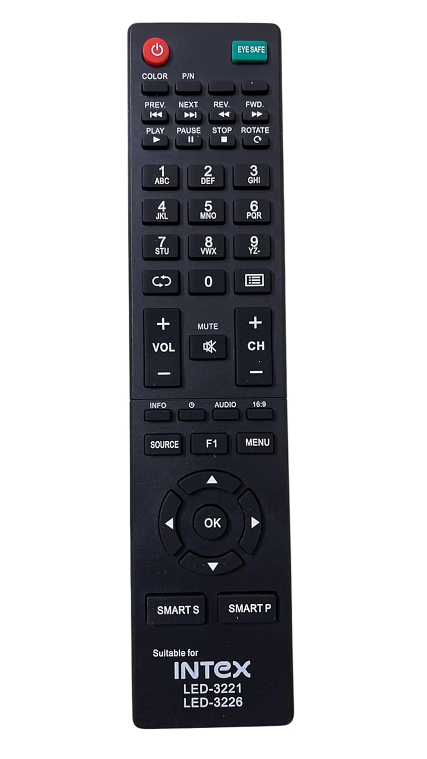 Remote Control Compatible for Intex LED TV [Model LED3221, LED3226