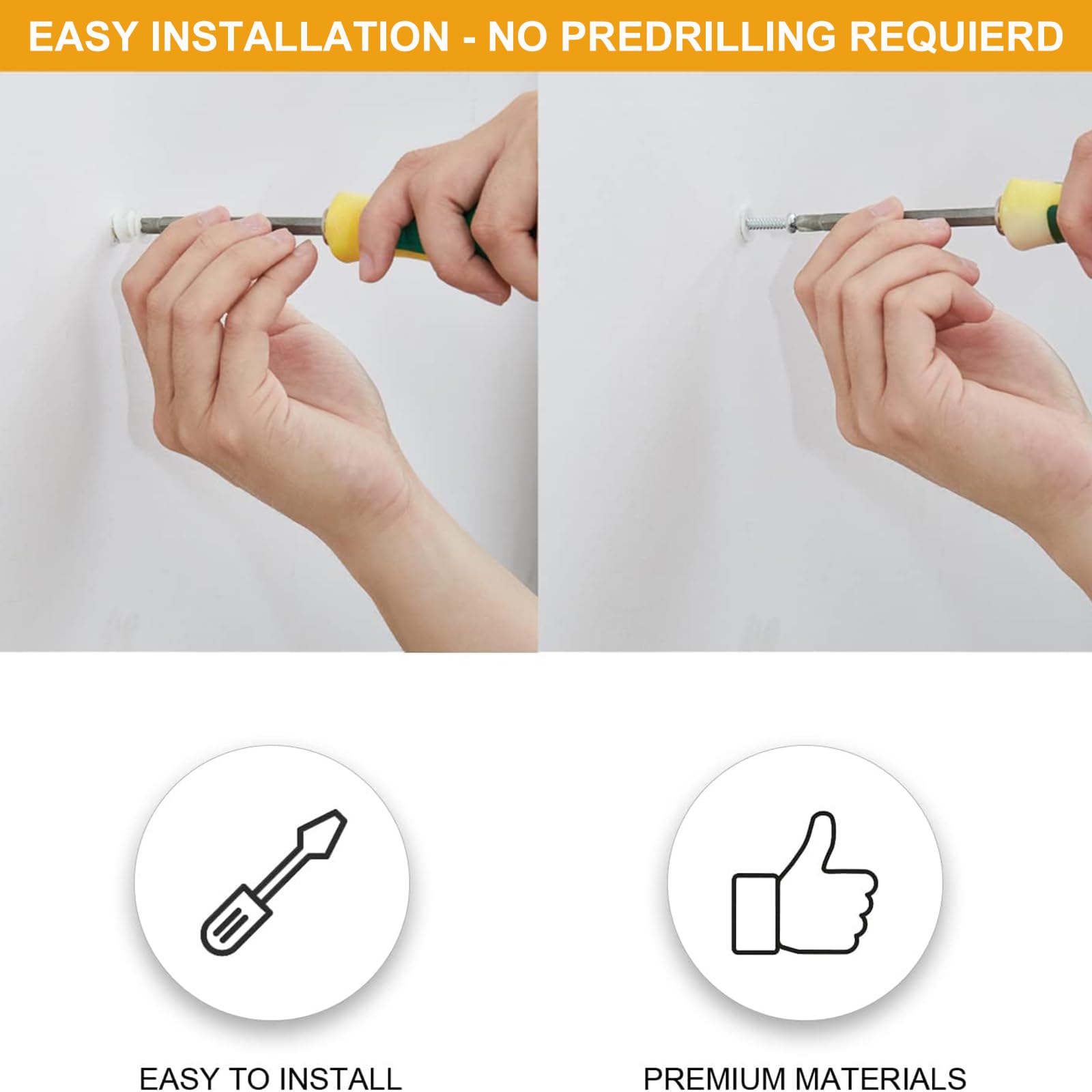 Wavanta 100Pcs Plasterboard Fixings, Self Drilling Drywall Anchors and Screws kit - Image 3