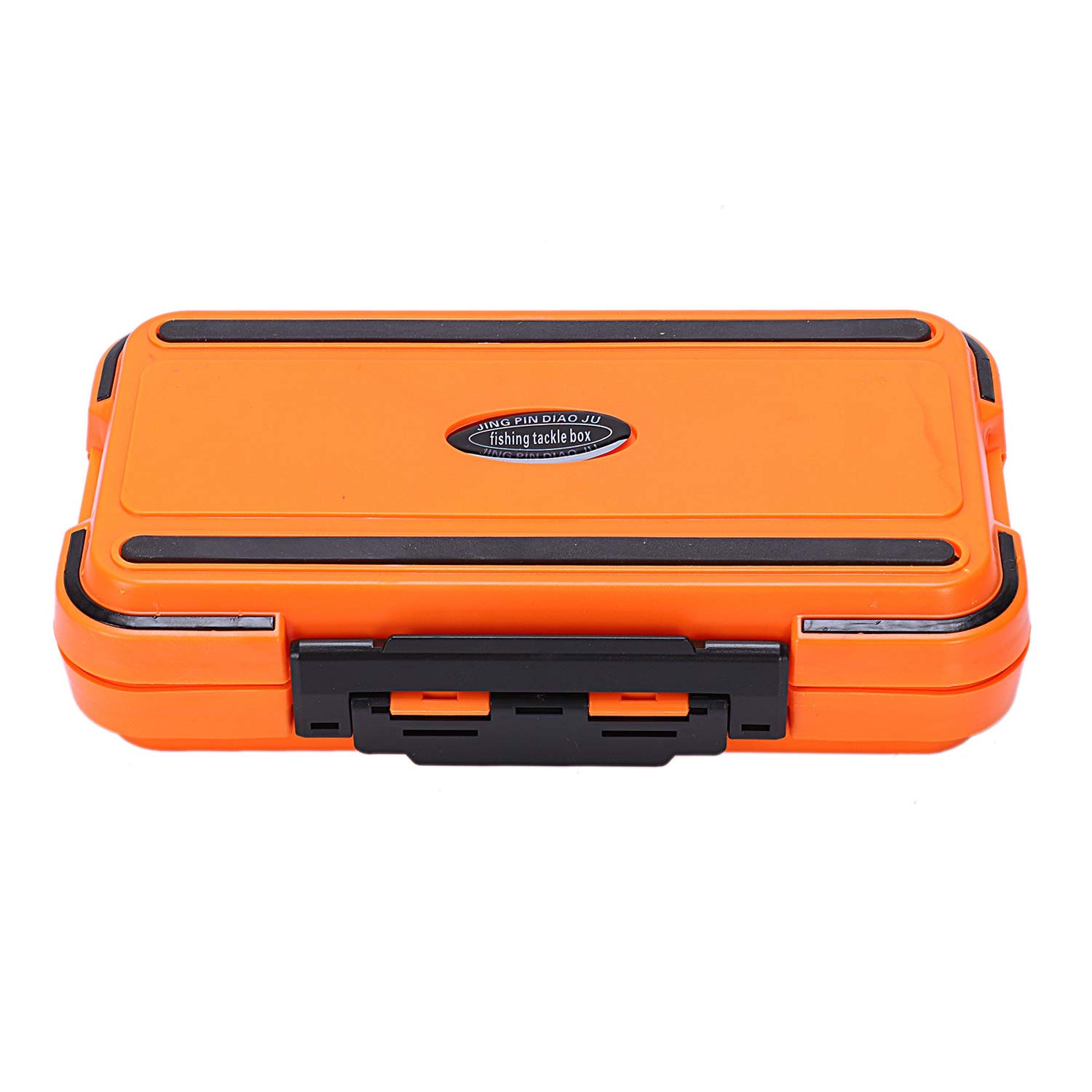 Lot De 2 Boîtes De Rangement Double Face Pour Pêche - 14 Compartiments, Plastique ABS - Orange - Avec Trous De Drainage