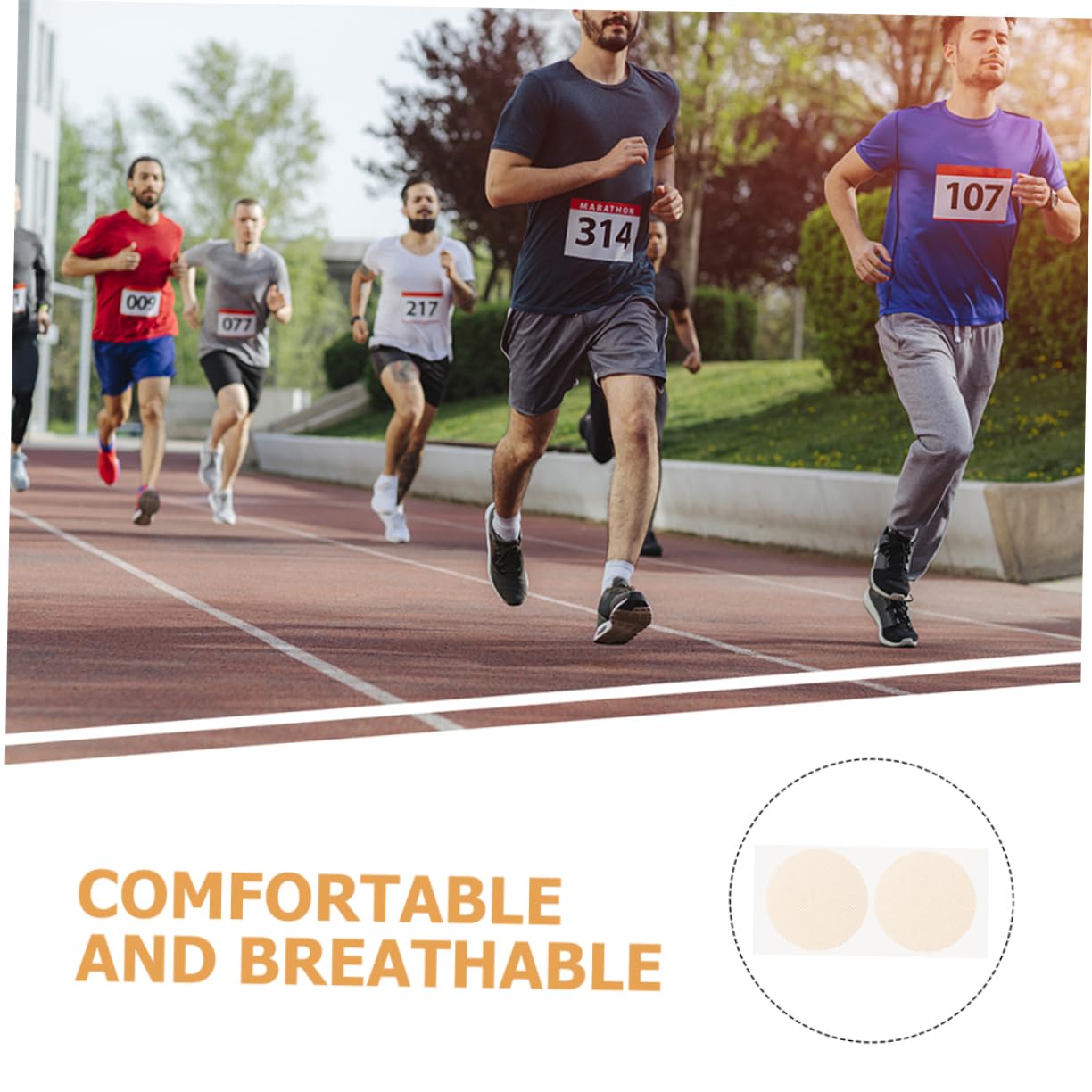 balacoo 2sets Invisible Nipple Stickers for Men Breathable Comfortable for Parties Outdoor Activities 100pairs*2