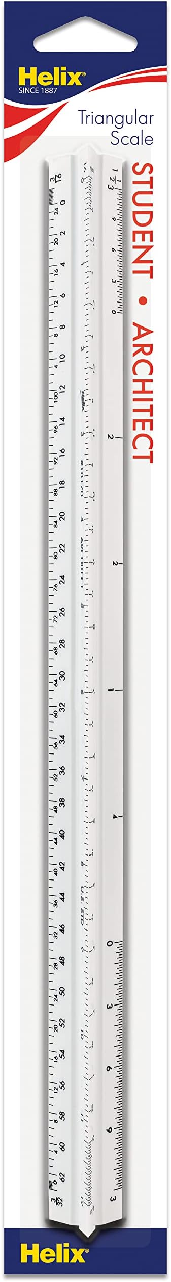 Helix - Aluminum Student Triangular Scale - Architectural Triangular Scale