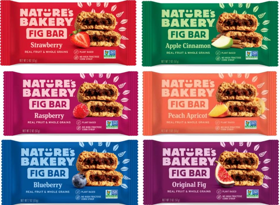 Whole Wheat Fig Bars Natures Bakery Variety Pack 12ct Apple Peach Apricot Blueberry Raspberry Fig Strawbery