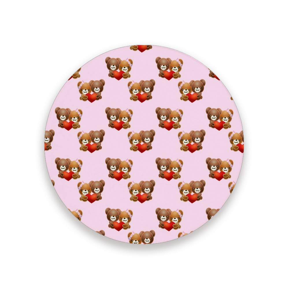 Dessous de verre absorbants ours rose décoration de table basse et bureau en céramique
