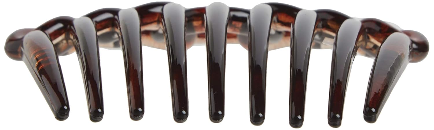 Caravan 9 Teeth Chain Like Design Tortoise Shell French Twist Comb, 1 Count : Beauty & Personal Care