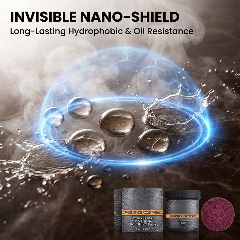 Image of Surface Polishing Compound with Pad Multi Surface Polish 100g*2 | Easy Hand Application, Smooth White Paste, Circular Buffing, Suitable for Metal Marble Ceramic & Painted Surfaces