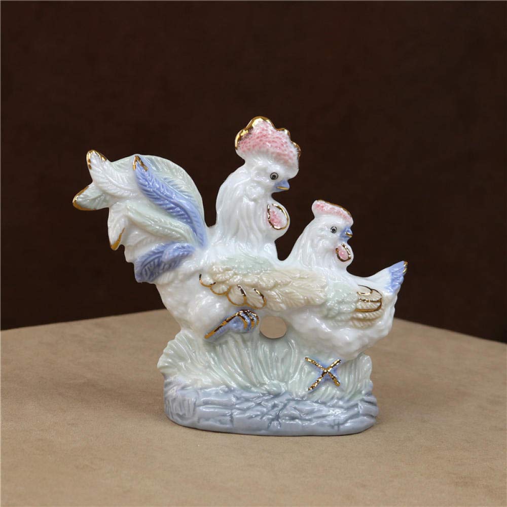 Zabawka statuetka, dom, samochód, figurki dekoracyjne, dekoracja, kreatywne rzemiosło, rzeźba, rzeźba, statuetka, zwierzę, rzemiosło, ornament, porcelana, figurka kurczaka, ornamenty dla par