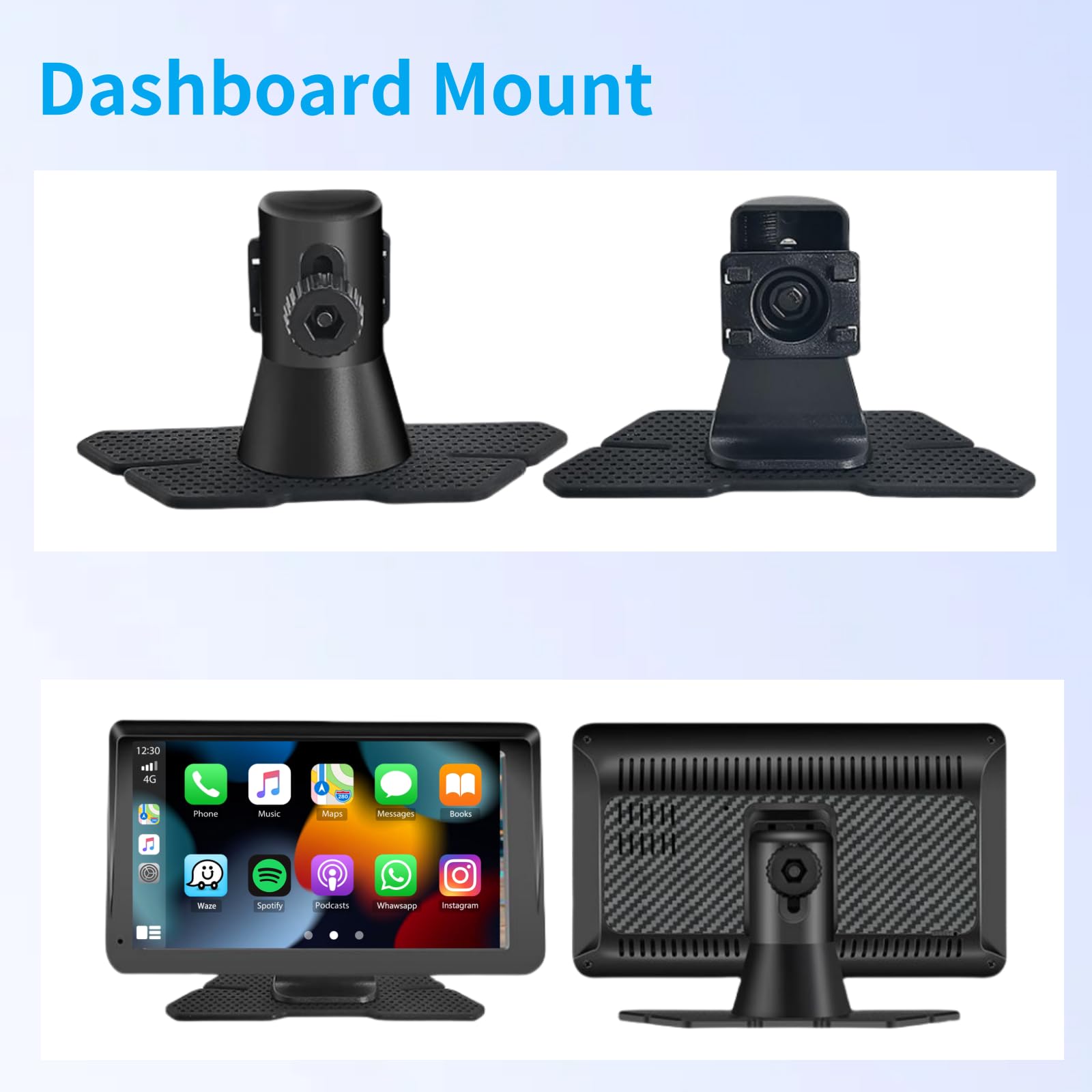 Carplay, supporto di ricambio per schermo auto da 17,8 a 27,9 cm, senza fili, portatile, per Carplay e cruscotto