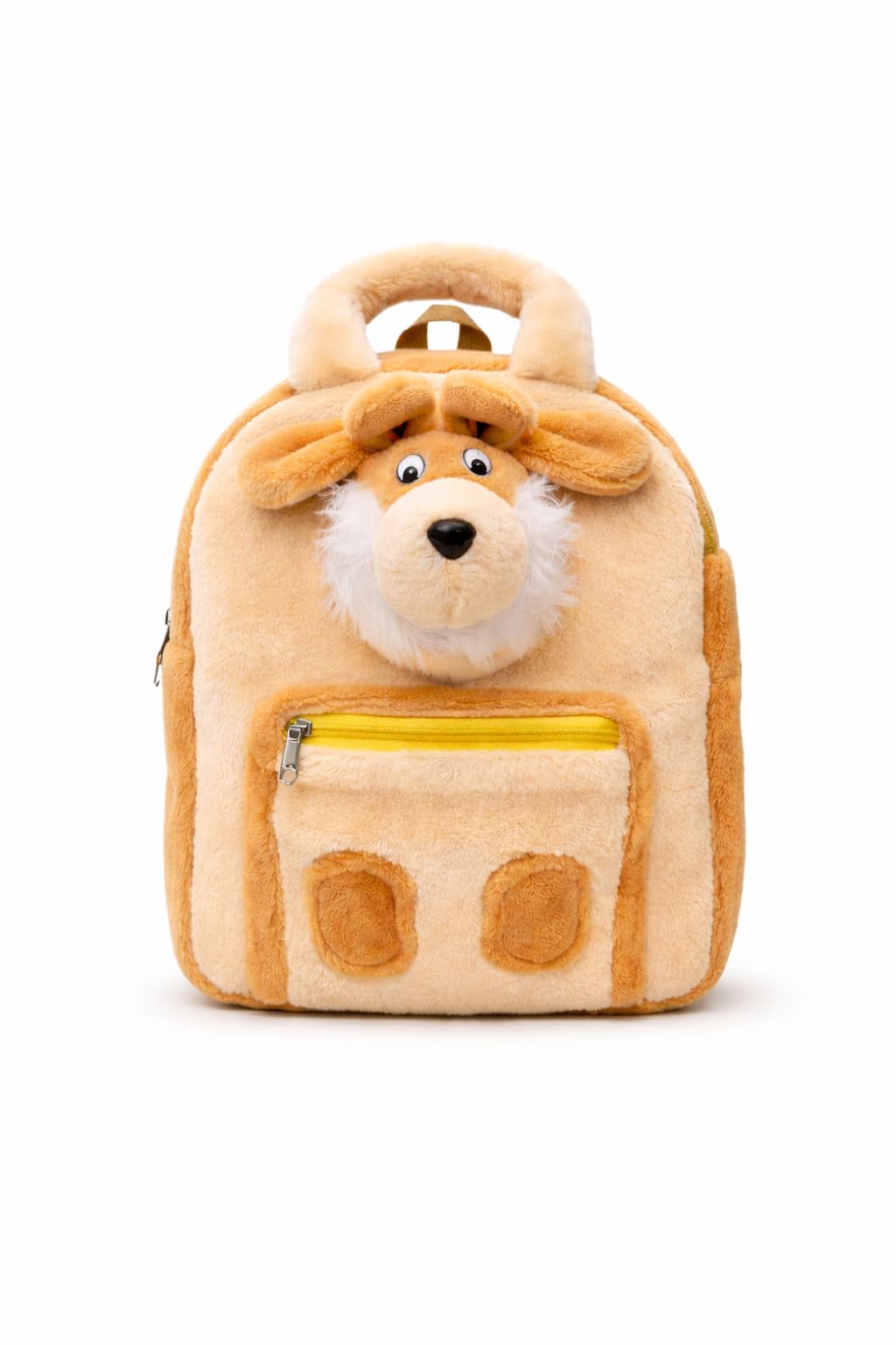 Kids Plush Backpack with 3D Lion Face, Soft Polyester Material, Small Size for 3-6 Years, School Daypack with 2 Zippered Compartments-picture-12
