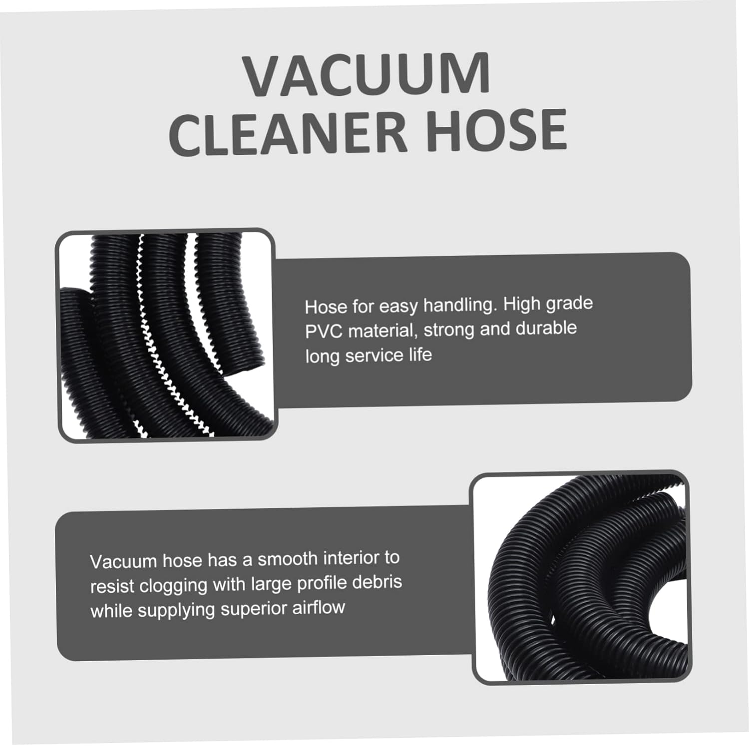 Gadpiparty Flexible Vacuum Hose for Industrial Vacuum Cleaners Durable Pipe Easy to Store Compatible with Philips and Models