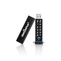 iStorage datAshur 8 GB Secure Flash Drive Password protected Dust & Water Resistant