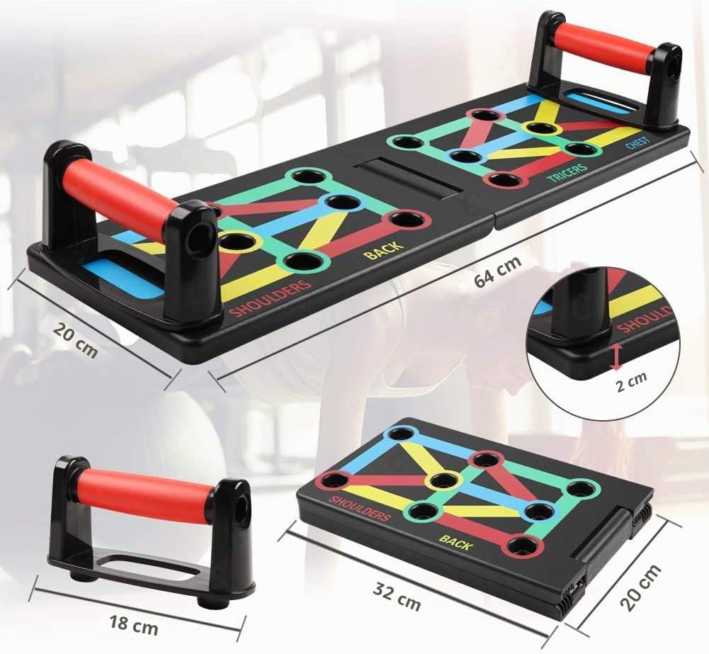 Push Up Board - Sistema di allenamento pieghevole per rack fitness 12 in 1 per il fitness a casa