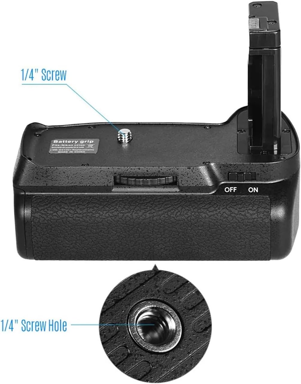 Battery Grip, Vertical Battery Grip Holder,Compatible for Nikon D5300 D3300 D3200 D3100 EN-EL 14 Powered with IR Remote Control