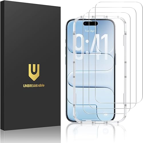 Miniatura 25 de UNBREAKcable Protector de pantalla inastillable para iPhone 11/ iPhone XR [3 unidades] [Marco de fácil instalación] Dureza 9H