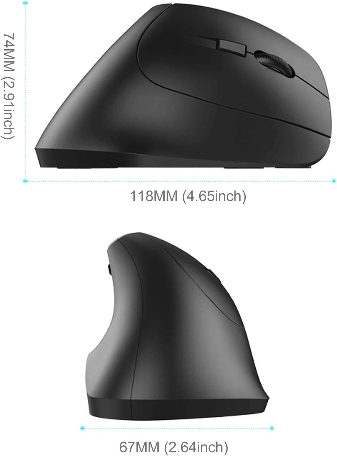ماوس 6دکمه ارگونومیک بی سیم Nulaxy