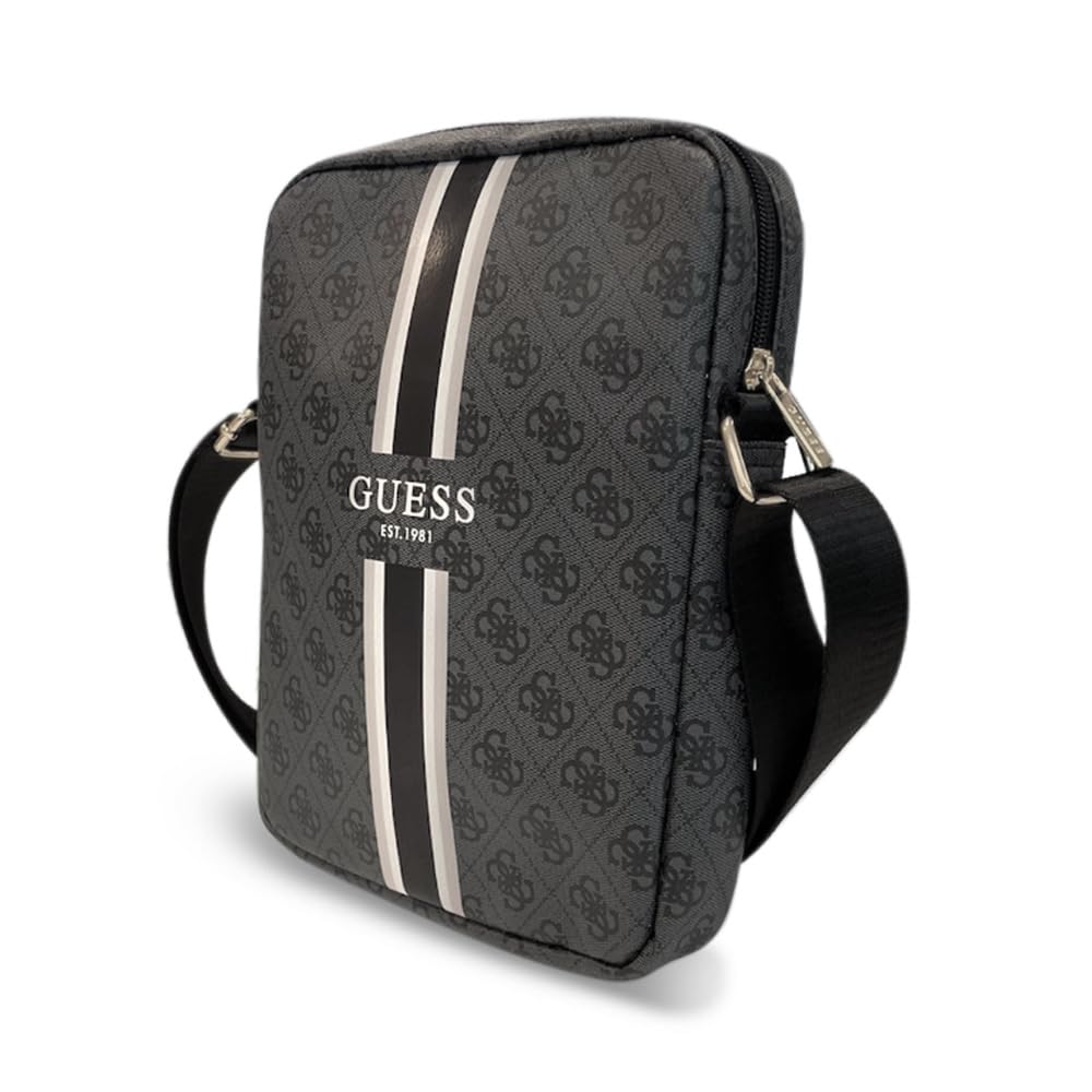 CG MOBILE GUESS GUTB10P4RPSK - Bolso de hombro con rayas impresas (poliuretano 4 g), color negro, Negro