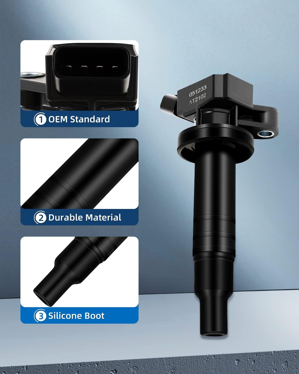 ECCPP Ignition Coil Pack of 4 UF247,for Toyota MR2 Spyder 1.8L 2000-2005,for Toyota Matrix 1.8L 2003-2008,for Toyota,for Corolla 1.8L 2000-2008 UF247