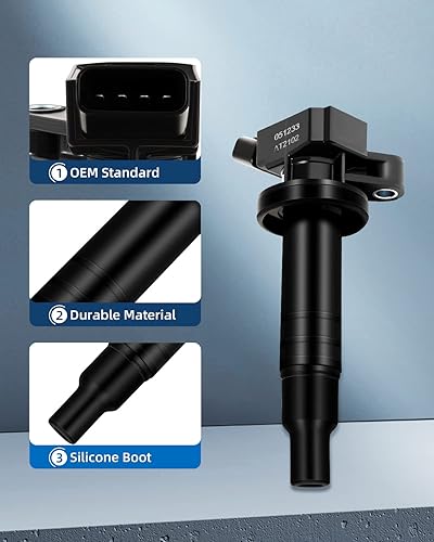 Miniatura 2 de ECCPP bobinas de ignición para Toyota Corolla, Celica, Chevy compatible con uf247 C1249 uf315 (paquete de 4)