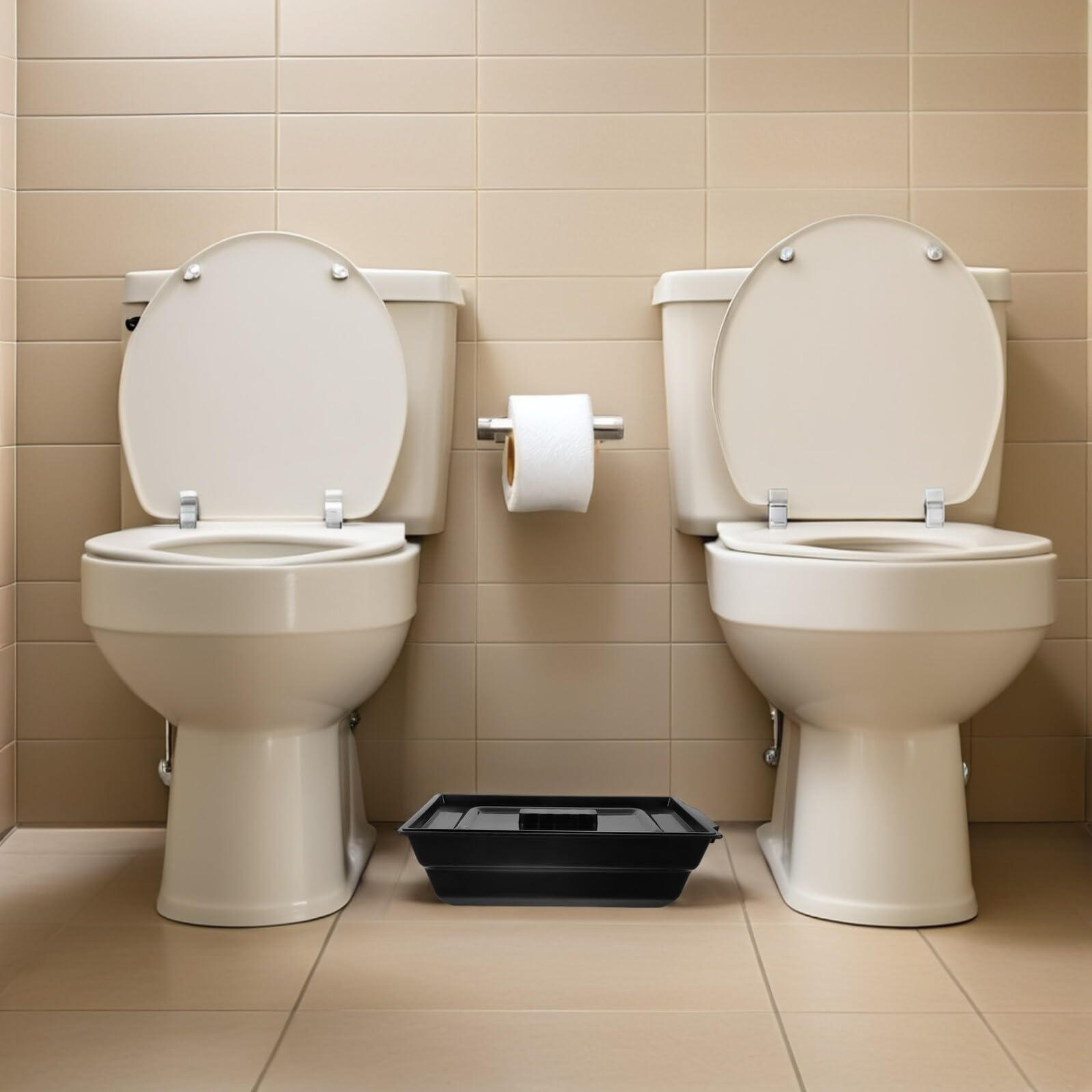 Baño para Ancianos Silla de Inodoro Portátil de Plástico para Silla de Ruedas para Cuidado de Personas Mayores Baño