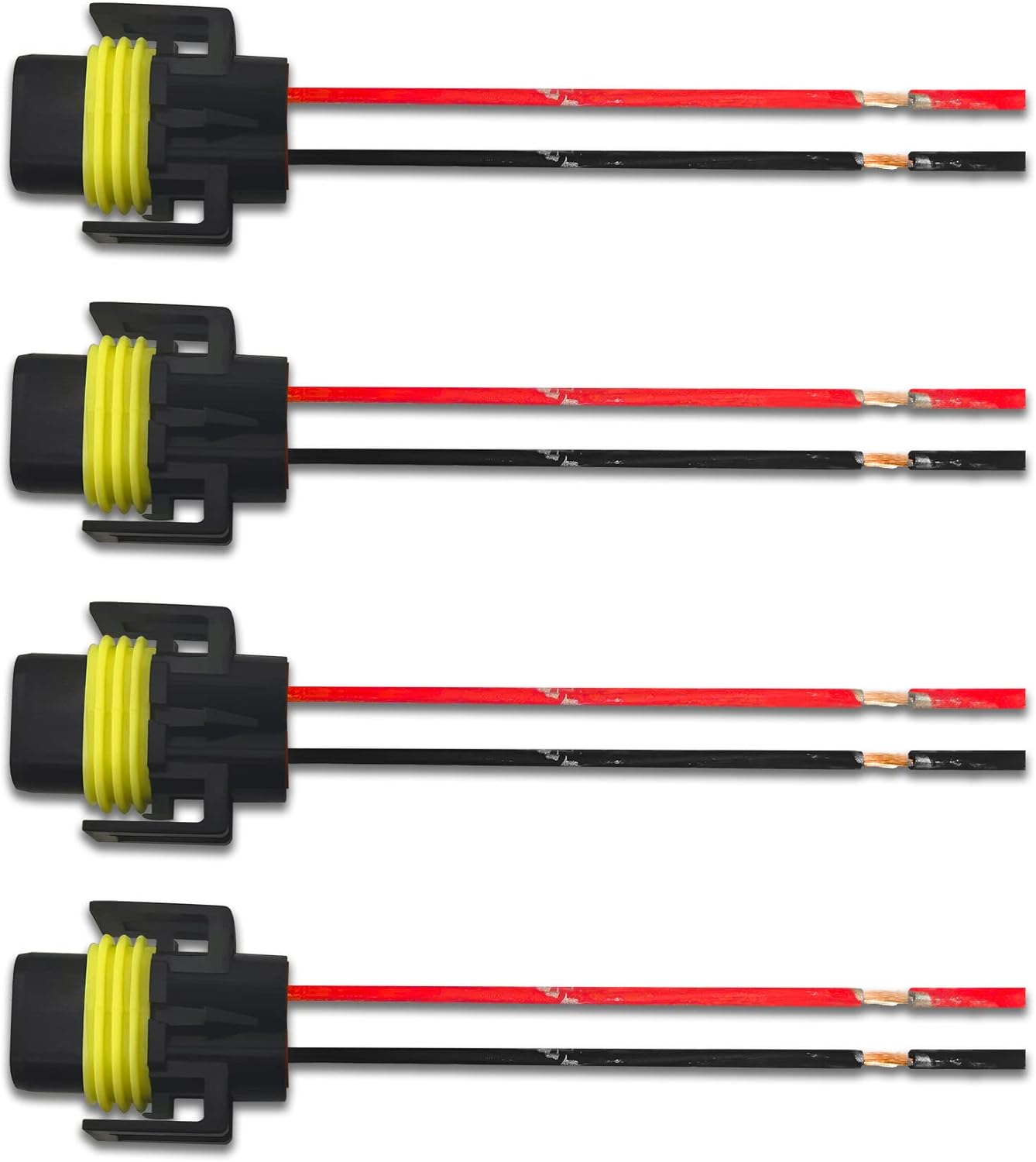 HAOBO 4PCS 9005 9006 9012 H11 H8 881 Female Adapter Wiring