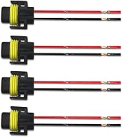 Vista 1 de HAOBO 4 unidades 9005 9006 9012 H11 H8 881 hembra adaptador de cableado arnés de cables cables cables portalámparas de coche para faros delanteros