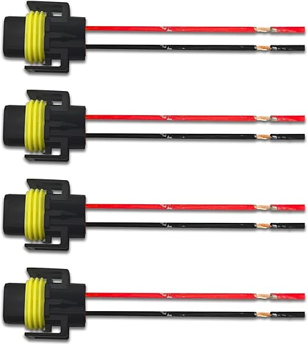 HAOBO 4 unidades 9005 9006 9012 H11 H8 881 hembra adaptador de cableado arnés de cables cables cables portalámparas de coche para faros delanteros y