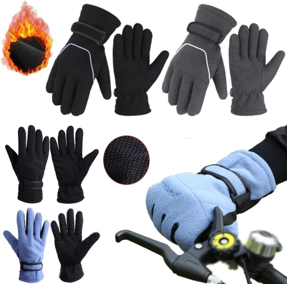 Unisex Winter Thermal Warm Cycling Bicycle Ski Gloves Outdoor Camping Hiking Motorcycle Sports Non-Slip