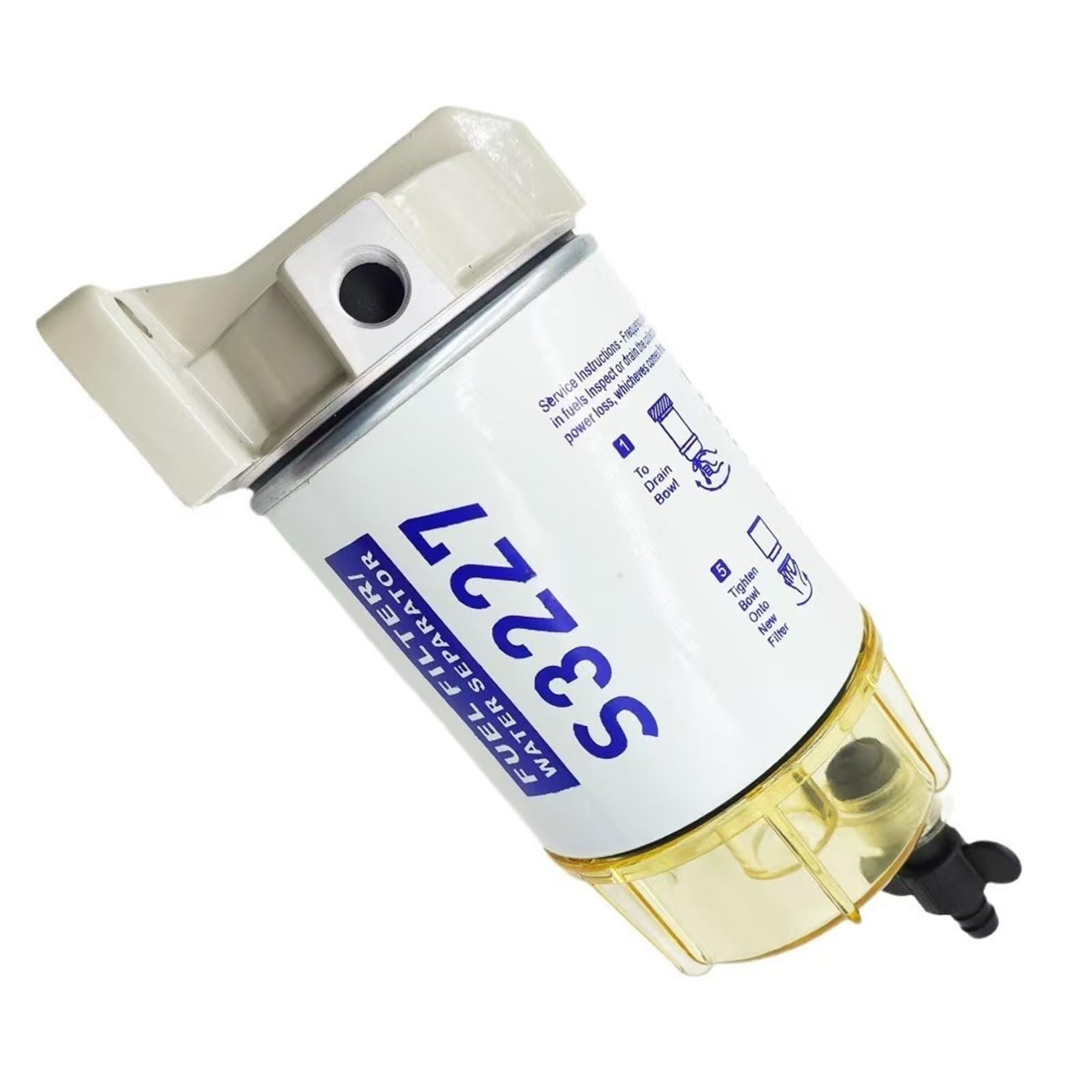 Dla Mercury Quicksilver OMC S3227 filtr paliwa zespół separatora wody silnik zaburtowy silnik morski łódź zestaw 10 mikronów