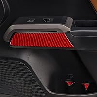 Vista 6 de AIRSPEED Adhesivo de fibra de carbono para cubierta del panel de control de elevación de la ventana de la puerta del automóvil, ajuste interior Rojo