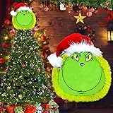 🎅🎄【Perfecto para Navidad】La estrella superior del árbol de Navidad Grinch es un regalo de Navidad para amigos o familiares. ¡El aspecto divertido y los colores brillantes siempre son llamativos y su familia y amigos se sorprenderán gratamente cuando lo reciban! ¡Feliz Navidad de Grinch Christmas Tree Topper!