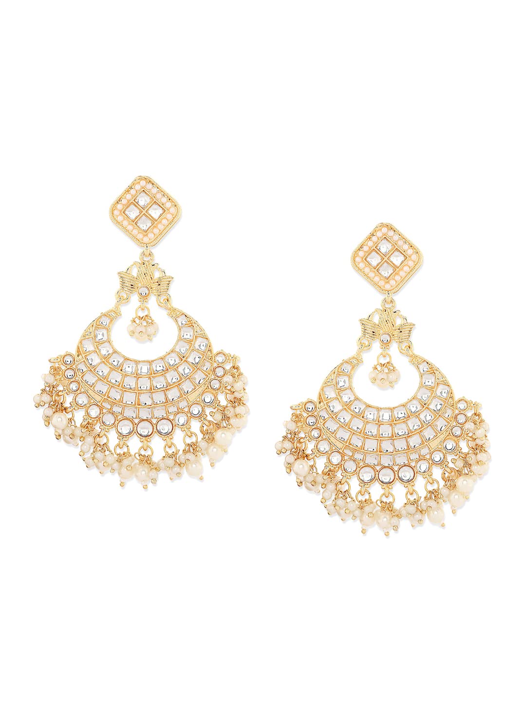 Zaveri Pearls Gold Tone Traditional Kundan & Pearls Dangle Earring For Women-ZPFK11426 (B09KLMNLPF) Amazon Price History, Amazon Price Tracker