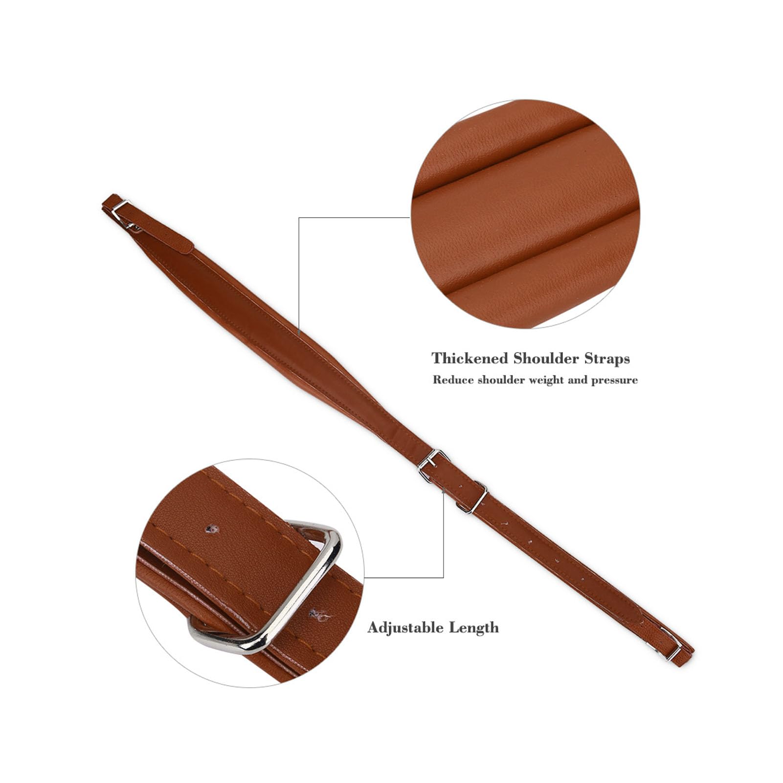 Tracolla per Fisarmonica,Cinghie Regolabili per Fisarmoniche in PU 83-110cm,per Strumenti Musicali per Fisarmonica 16-120 Bassi (caffè)