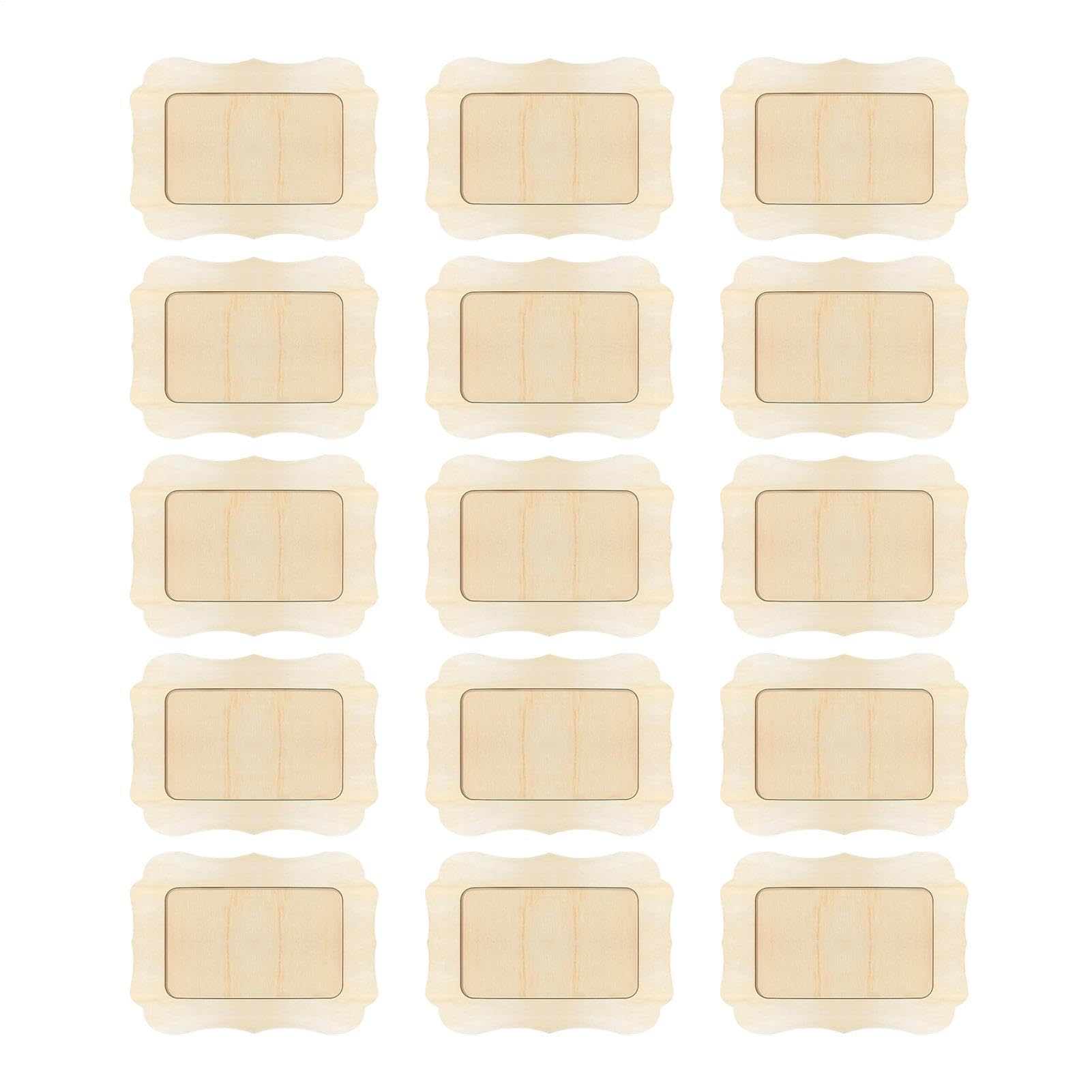 Cornici per foto in legno artigianali 15 Pezzi 10x15 cm fai da te vintage | Cornici da dipingere per foto Per biglietti, cartoline, poster, dipinti a olio, acquerelli e cerimonia di l