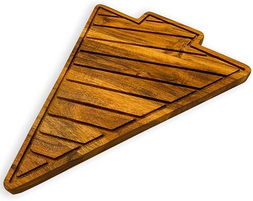 Miniatura 8 de Affinity Decor Plato de acacia orgánica para cortar la cocina para cortar la charcutería queso y verduras tabla de árbol de Navidad rebanada 125