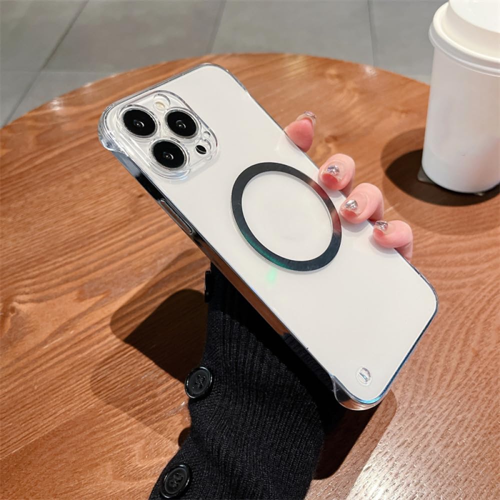 Étui de charge sans fil magnétique transparent pour iPhone 11 à 13 Pro Max - 8