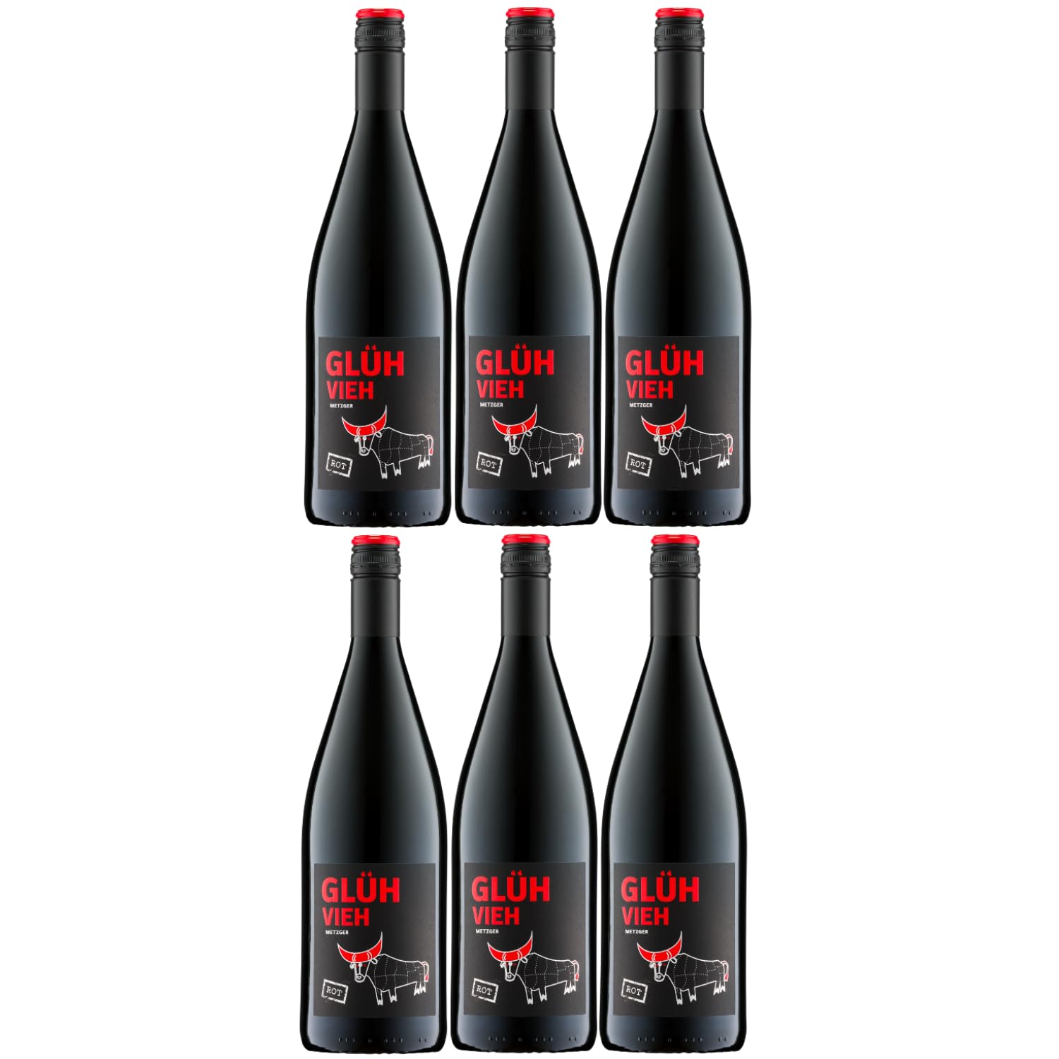 Weingut Uli Metzger Glühvieh Rot Glühwein Rot süß Deutschland inkl. FeinWert E-Book (6 x 1l)