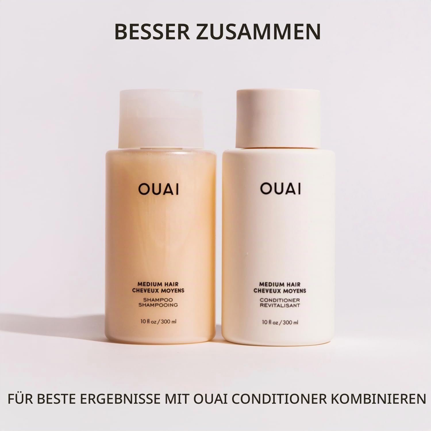 OUAI Mittelgroßes Shampoo-Nachfüllpack – feuchtigkeitsspendendes Shampoo mit Kokosöl, Babassu, Kumquat-Extrakt und Keratin – stärkt, nährt und verleiht Glanz – Parabene, Phthalat- und sulfatfreie
