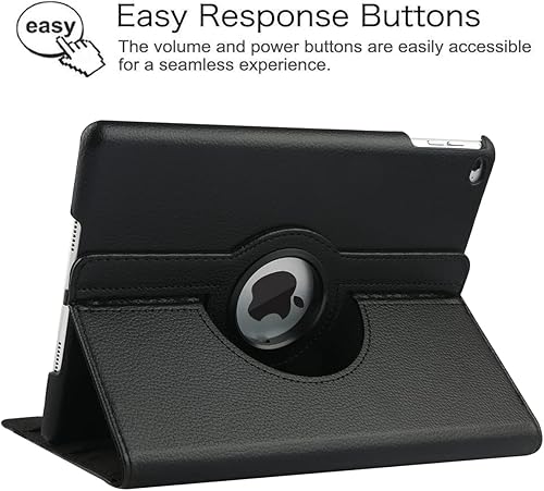 Miniatura 4 de Funda para iPad 9.7 de 56 generación (20172018), iPad Air 2Air 1 - Funda giratoria de 360 grados con función atril y encendido automático (rosa