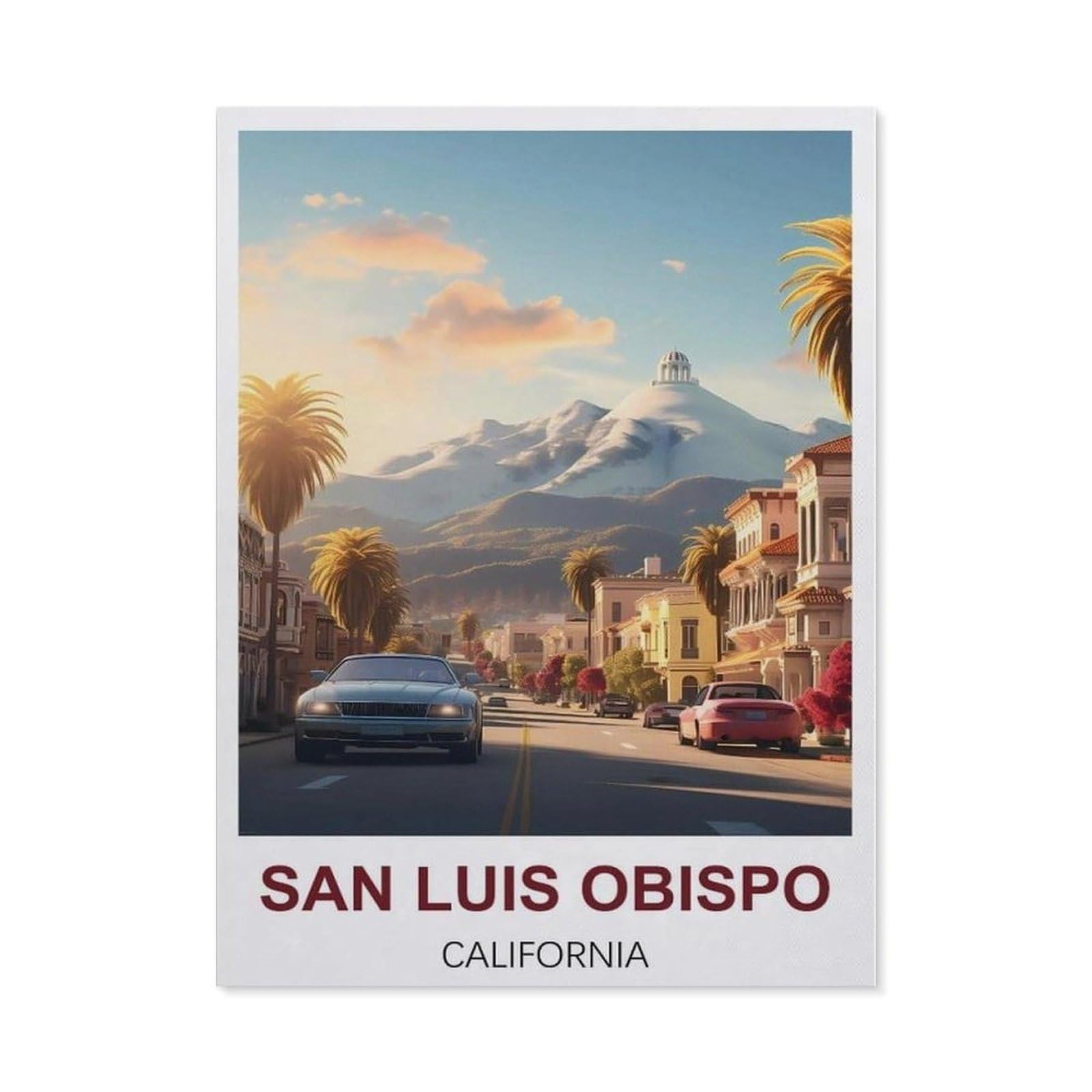 BEAYODKP Diamond Painting，San Luis Obispo California,Full Round Diamond Embroidery Kits Cross Stitch Crystal Rhinestone Pictures Arts Craft Home Wall Decoration（40 x 50 cm/15.74 x 19.68 inches）-CC18
